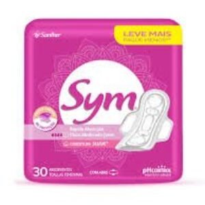 ABSORVENTE SYM REGULAR SUAVE COM ABAS LEVE C/30UN