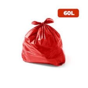 SACO P/LIXO 60L VERMELHO C/100 MIARA