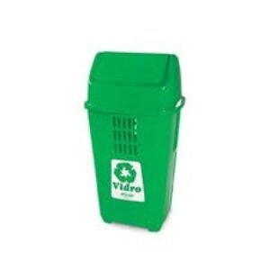 LIXEIRA 50L VERDE PLASVALE REF  VIDRO