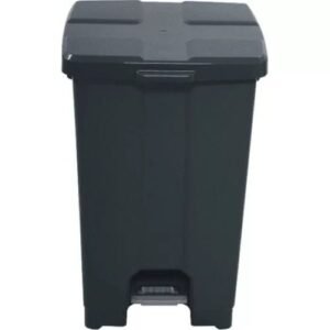 LIXEIRA QUADRADA COM PEDAL 60L JSN PRETA