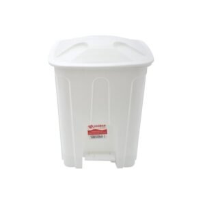 LIXEIRA 15L BRANCA C/PEDAL BR JAGUAR