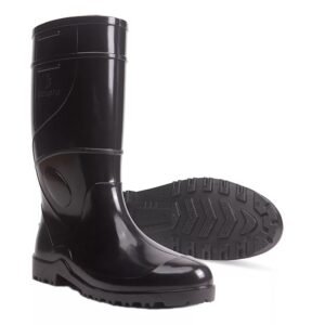 BOTA PVC CANO LONGO BRASOL PRETA S/FORRO N 43