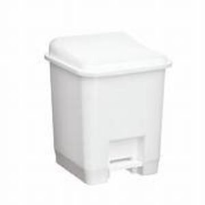 LIXEIRA C/ PEDAL 14L BRANCA  REF 144