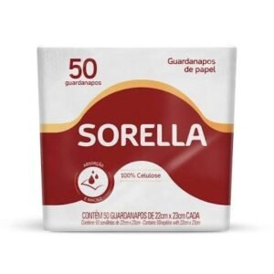 GUARDANAPO SORELLA 9X6 PCTS 30X30,5 C/50 UNID