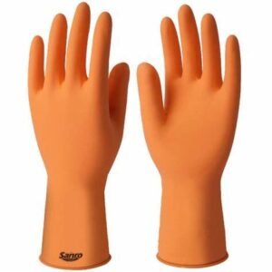 LUVA LATEX  LARANJA TAM P SANRO PLUS