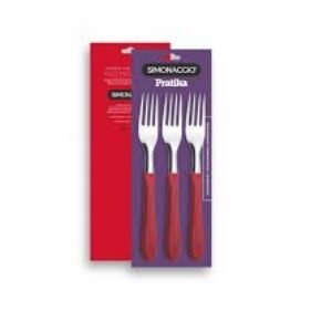 JOGO E GARFO VERMELHO 3 PCS