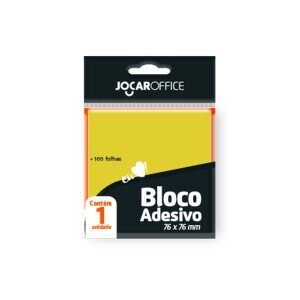 BLOCO ADESIVO AMARELO C/100 FOLHAS