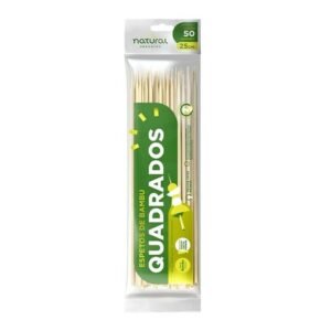 ESPETO DE BAMBU 25CM C/50 UN INOVEN