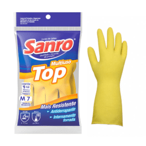 LUVA AMARELA FORRADA TAM P TOP SANRO