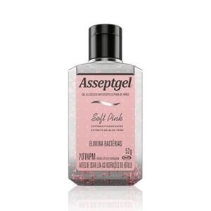ALCOOL GEL 70º 52G ASSEPTGEL  SOFT PINK  P/MAOS
