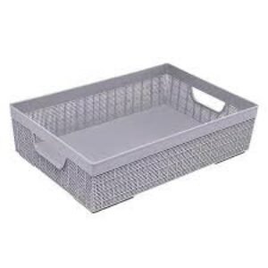 CESTA ORGANIZADORA JUTA  A4-5,2L  CINZA  REF 3279