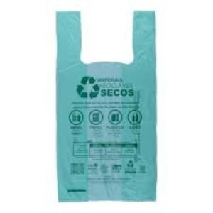 SACOLA PLASTICA VERDE - 48 X 55 CM 3KL
