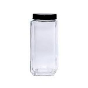 POTE DE VIDRO QUADRADO TAMPA DE FERRO ENCANTO 1300 ML