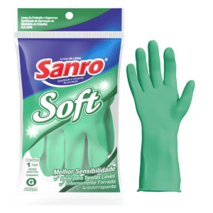 LUVA FORRADA VERDE SANRO SOFT G