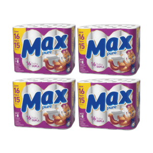 PAPEL HIG FOLHA DUPLA 4X16 ROLOS X 30M MAX PURE