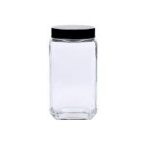 POTE DE VIDRO QUADRADO TAMPA DE FERRO ENCANTO 1000 ML