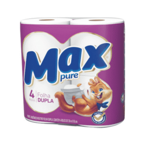 PAPEL HIG FOLHA DUPLA 04 ROLOS 30M MAX PURE