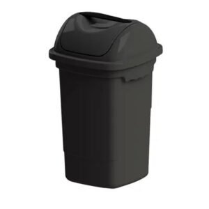 LIXEIRA PRETA BASCULANTE 30L  REF 124