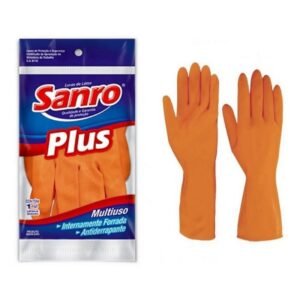 LUVA LATEX  LARANJA TAM G SANRO PLUS