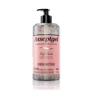 ALCOOL GEL 70º 420 G ASSEPTGEL SOFT ROSA