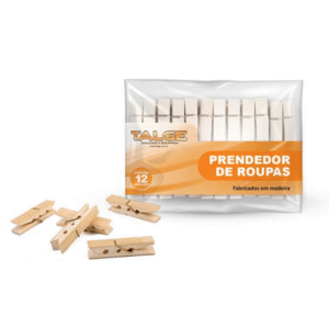 PREDENDOR P/ROUPA MADEIRA TALGE C/12