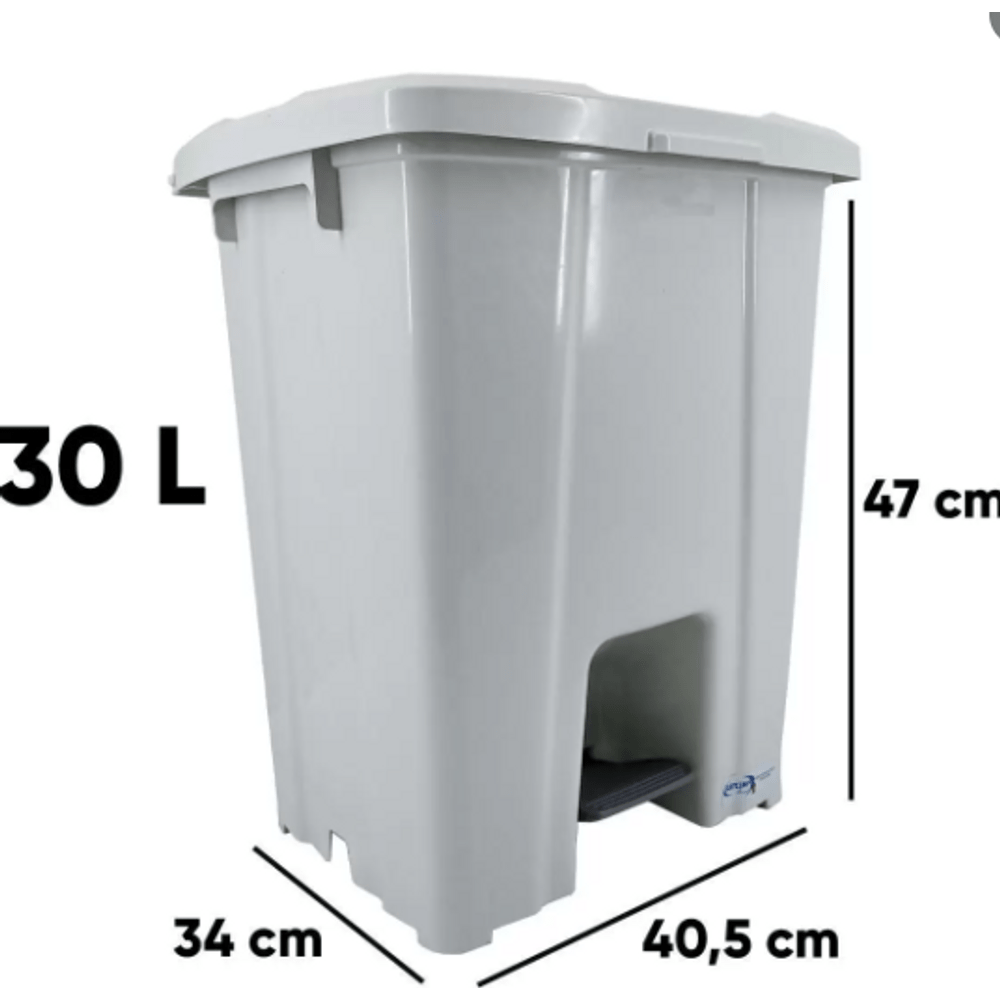 LIXEIRA QUADRADA COM PEDAL 30L TULIP BRANCA - Imagem 2